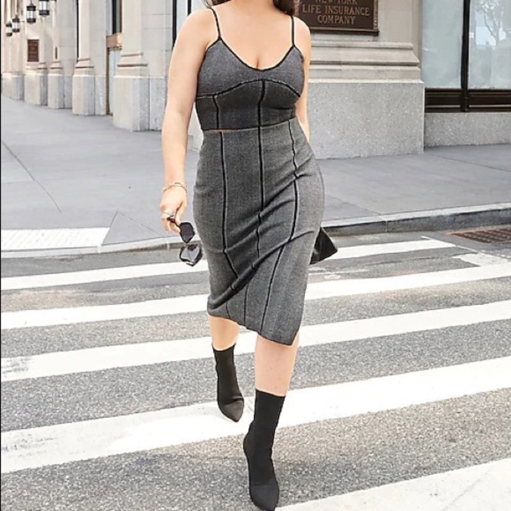 NWT Express Herringbone Sweater Pencil Skirt